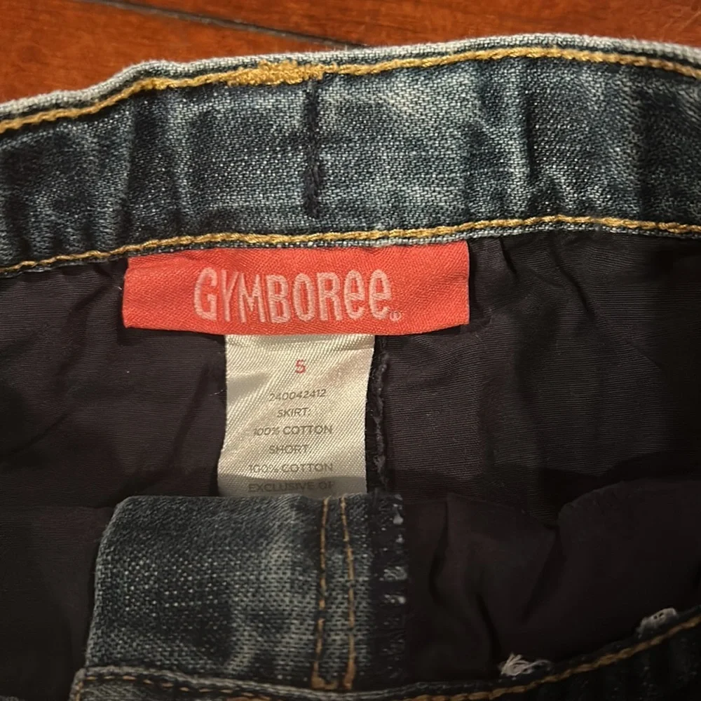 Gymboree Chelsea Girl Denim Embroidered Skort Size 5